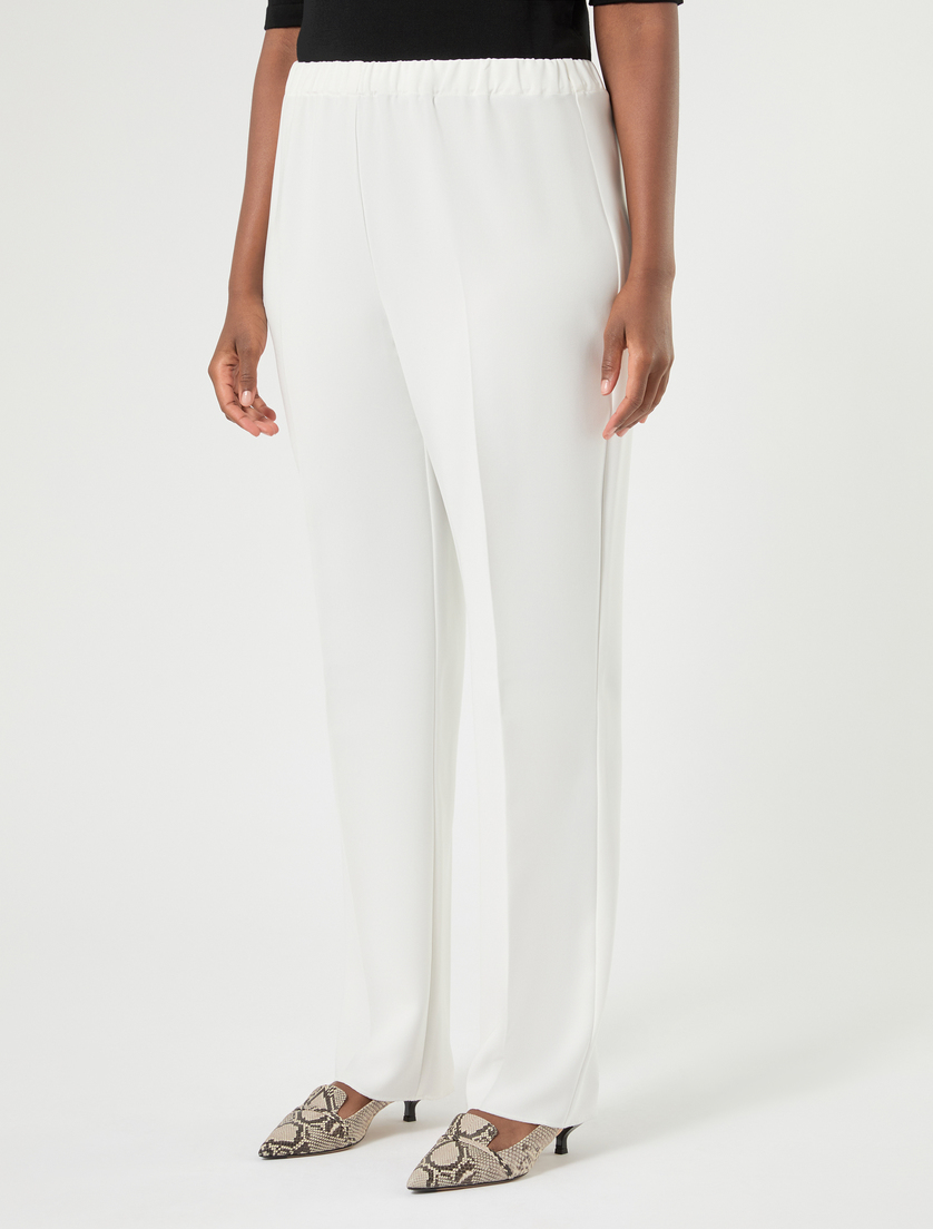 Straight-fit cady trousers - WHITE - Marina Rinaldi - 3