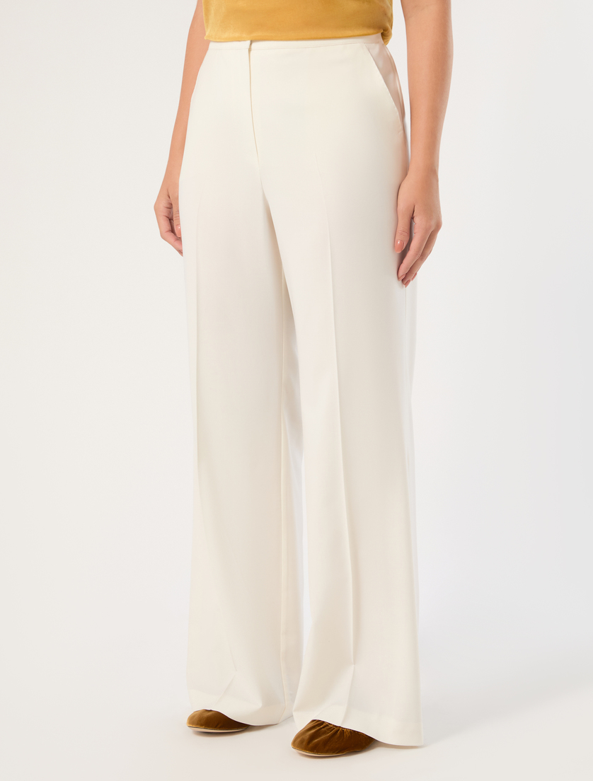 Wool trousers - IVORY - Marina Rinaldi - 3