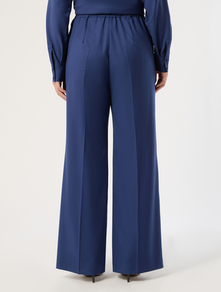 Wool trousers - CHINA BLUE - Marina Rinaldi - 4