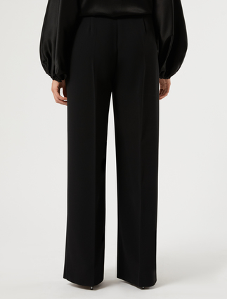 Wide-fit cady trousers - BLACK - Marina Rinaldi - 4