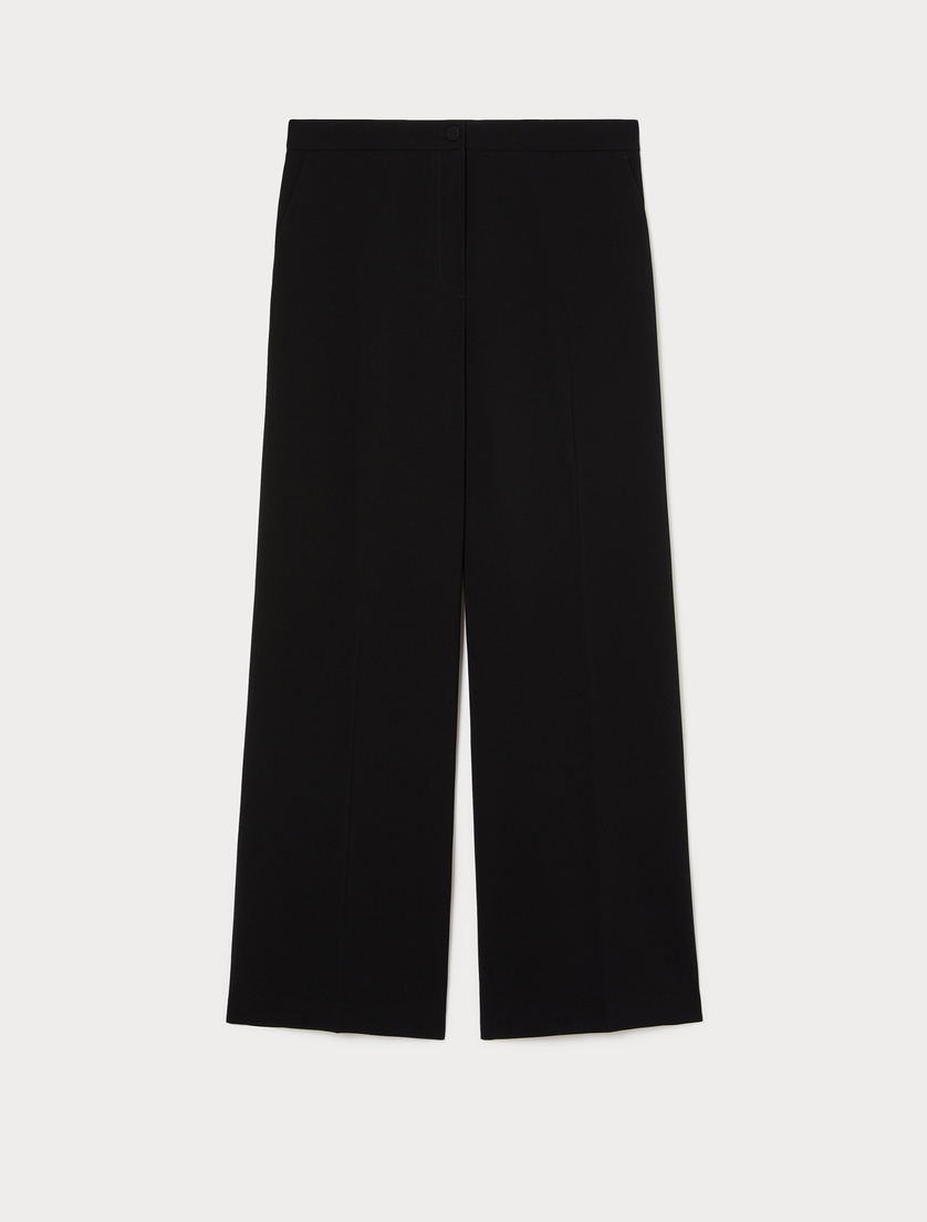 Wide-fit cady trousers - BLACK - Marina Rinaldi