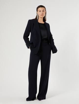 Wide-fit cady trousers - MIDNIGHTBLUE - Marina Rinaldi - 2