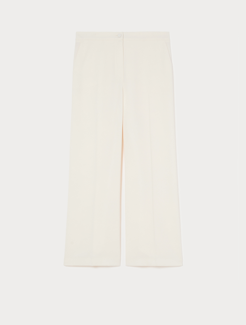 Wide-fit cady trousers - IVORY - Marina Rinaldi