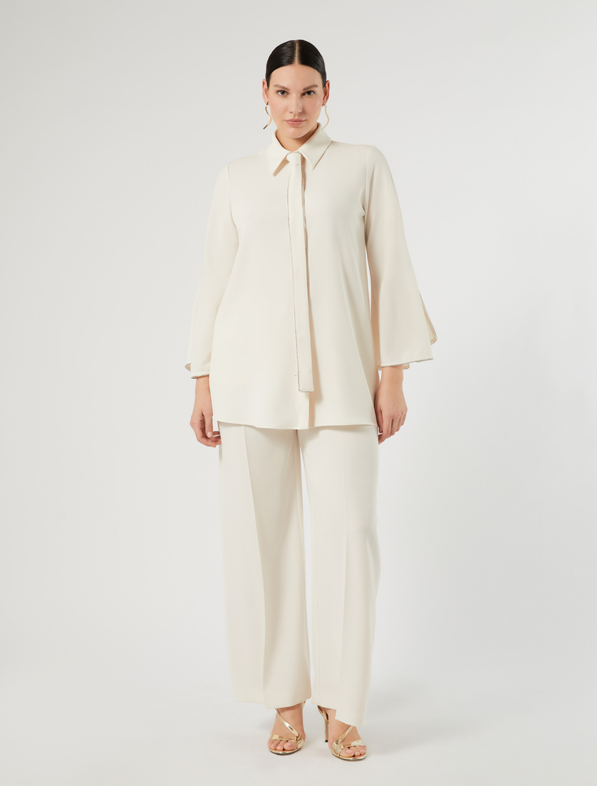 Wide-fit cady trousers - IVORY - Marina Rinaldi - 2