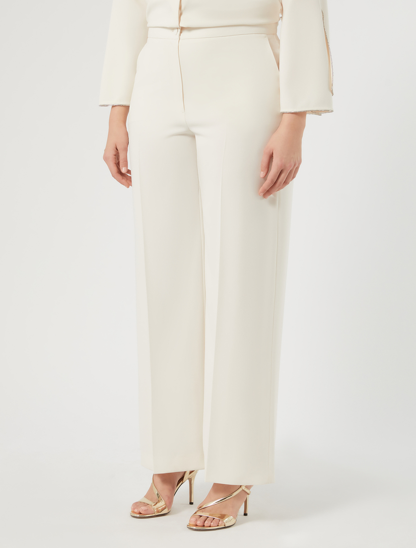 Wide-fit cady trousers - IVORY - Marina Rinaldi - 3