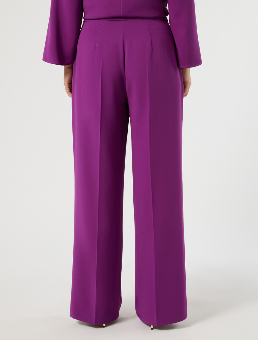 Wide-fit cady trousers - FUXIA VIOLA - Marina Rinaldi - 4