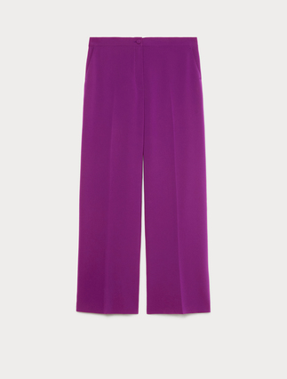 Wide-fit cady trousers - Marina Rinaldi