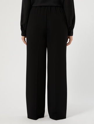 Straight-fit cady trousers - BLACK - Marina Rinaldi - 4