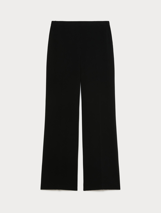 Straight-fit cady trousers - BLACK - Marina Rinaldi - 1