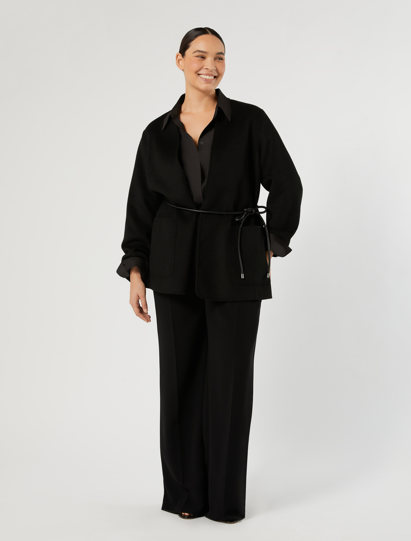 Straight-fit cady trousers - BLACK - Marina Rinaldi - 2