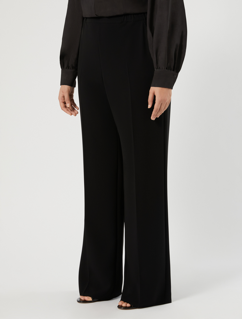 Straight-fit cady trousers - BLACK - Marina Rinaldi - 3
