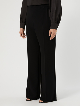 Straight-fit cady trousers - BLACK