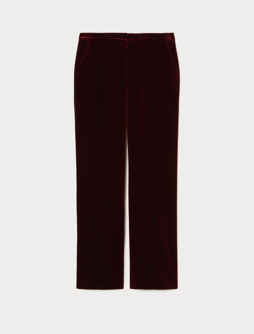 Velvet trousers - BRICK RED - Marina Rinaldi