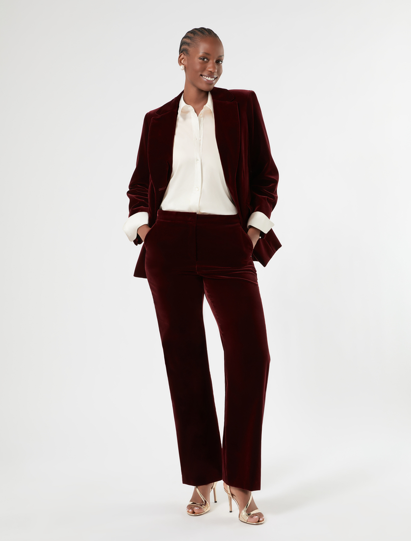 Velvet trousers - BRICK RED - Marina Rinaldi - 2