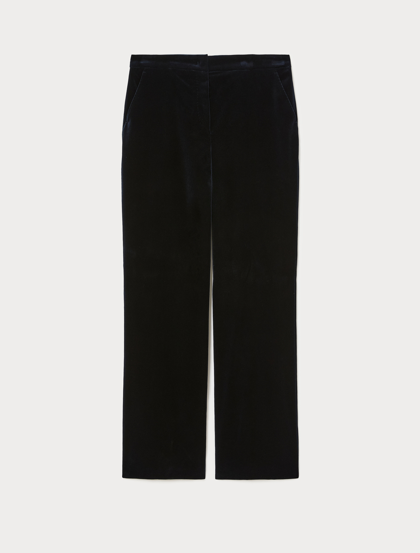 Velvet trousers - MIDNIGHTBLUE - Marina Rinaldi