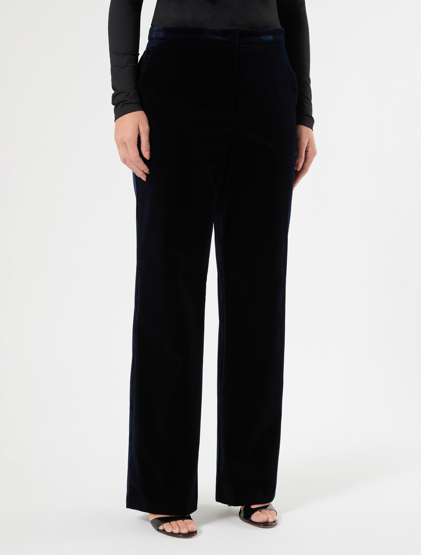 Velvet trousers - MIDNIGHTBLUE - Marina Rinaldi - 3