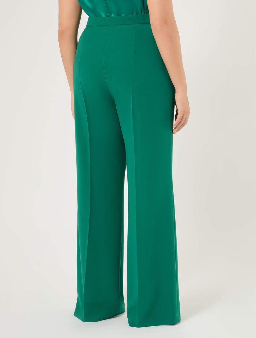Flared cady trousers - DARK GREEN - Marina Rinaldi - 4