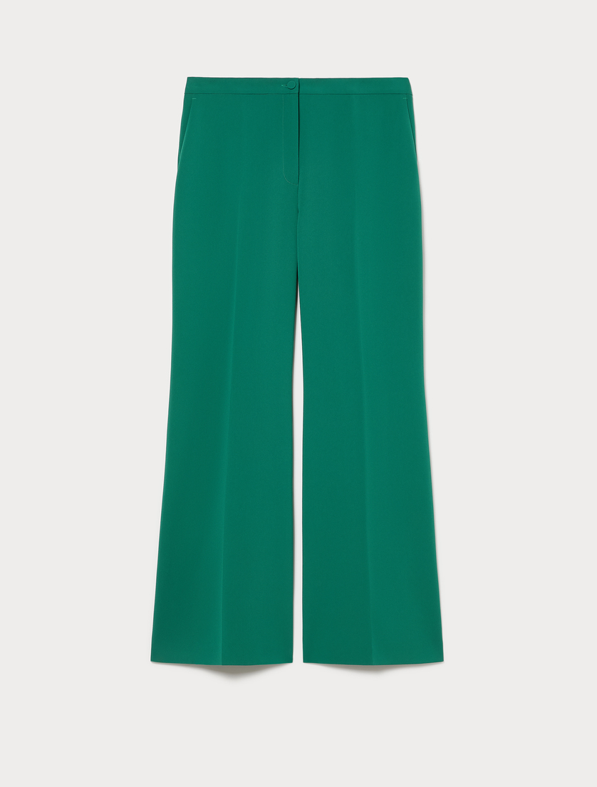 Flared cady trousers - DARK GREEN - Marina Rinaldi