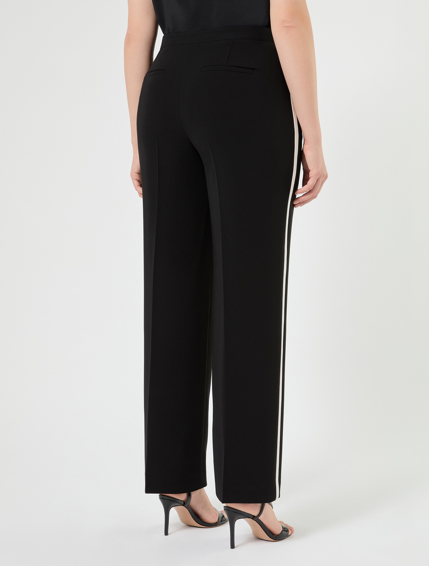 Inlay-detail cady trousers - BLACK - Marina Rinaldi - 4