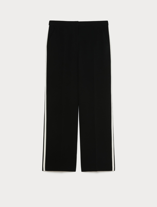 Inlay-detail cady trousers - BLACK - Marina Rinaldi - 1