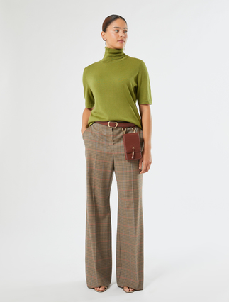 Stretch wool trousers - CAMEL