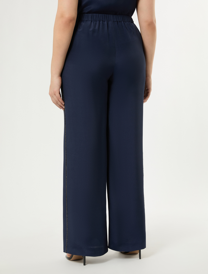 Wide-fit cady trousers - NAVY - Marina Rinaldi - 4