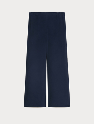 Wide-fit cady trousers - NAVY - Marina Rinaldi - 1