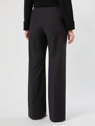 Cotton-blend canvas trousers - BLACK - Marina Rinaldi - 4