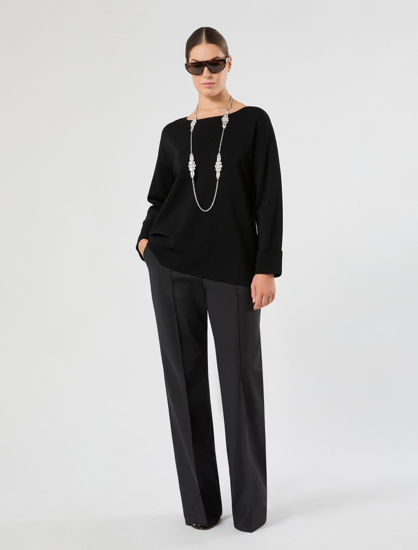 Cotton-blend canvas trousers - Marina Rinaldi
