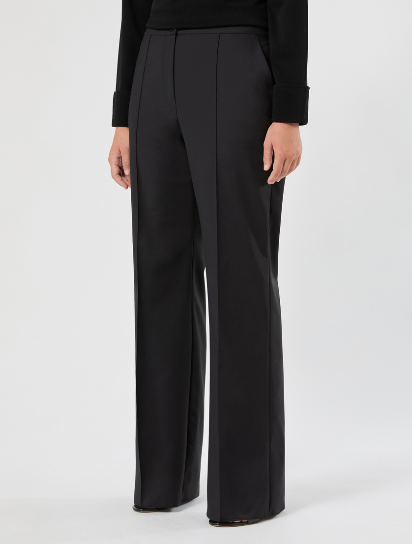 Cotton-blend canvas trousers - BLACK - Marina Rinaldi - 3
