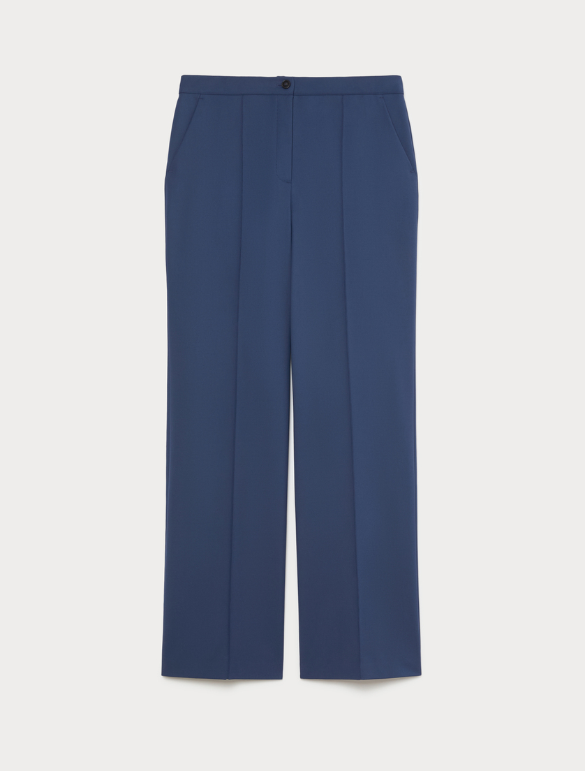Pantaloni in tela di misto cotone - BLU - Marina Rinaldi
