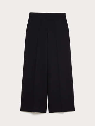 Seersucker palazzo trousers - MIDNIGHTBLUE - Marina Rinaldi - 1