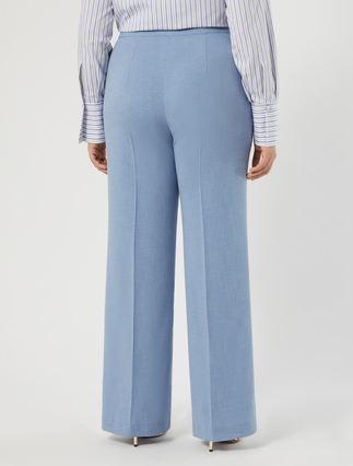 Cady mélange trousers - LIGHT BLUE - Marina Rinaldi - 4