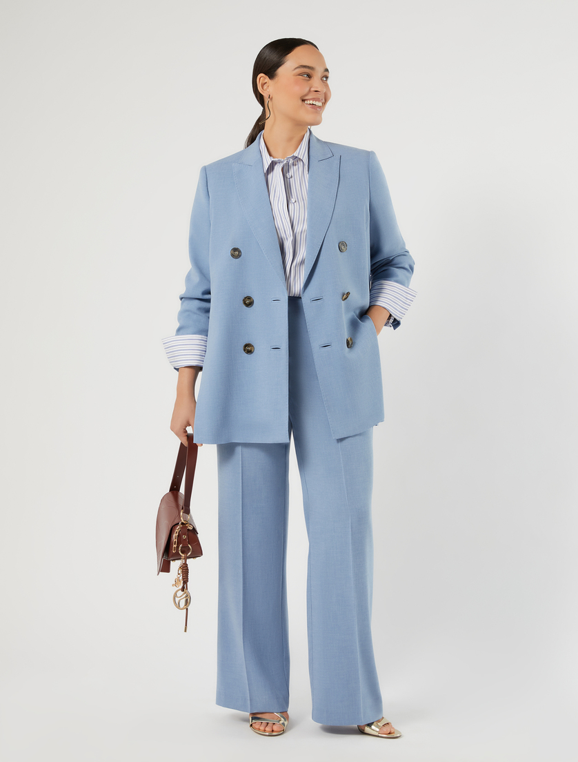 Cady mélange trousers - LIGHT BLUE - Marina Rinaldi - 2