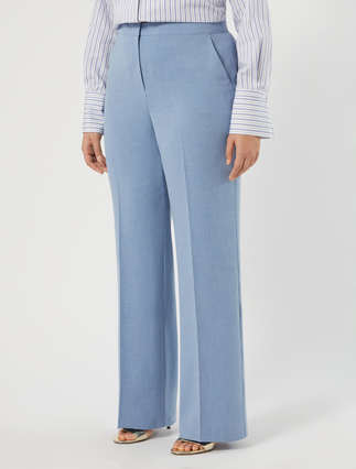 Cady mélange trousers - LIGHT BLUE