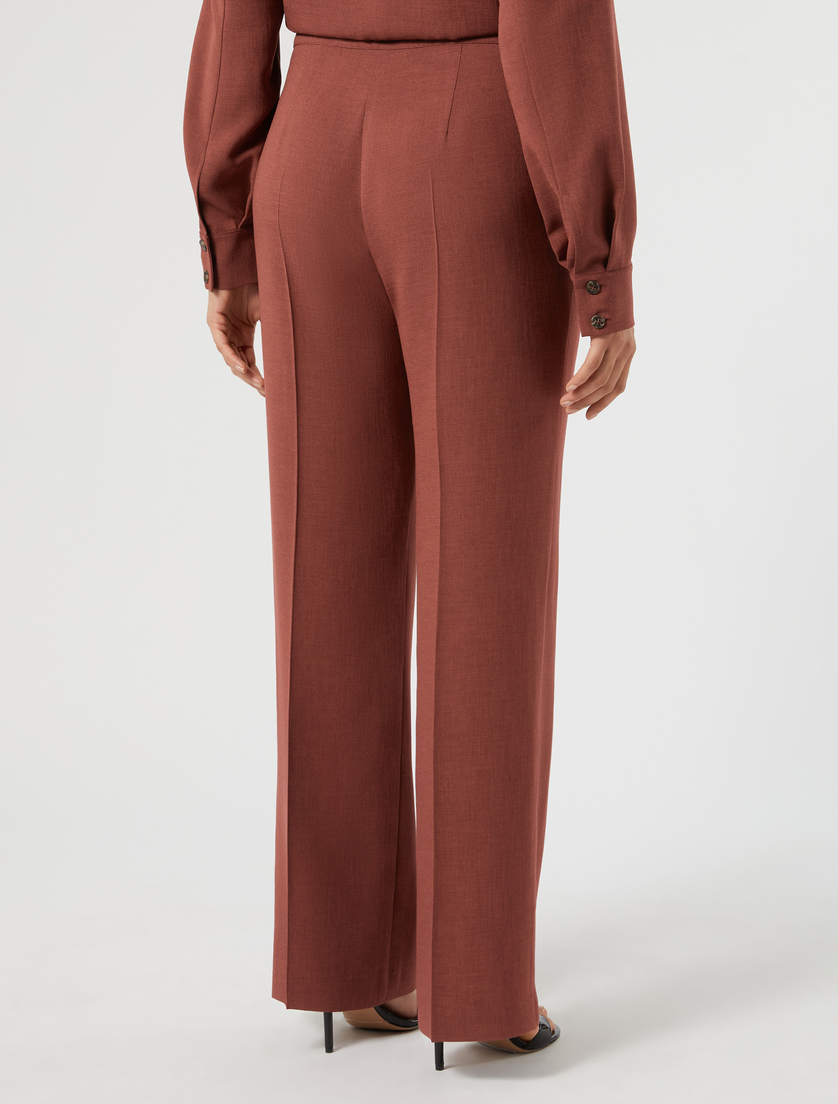 Cady mélange trousers - BRICK RED - Marina Rinaldi - 4