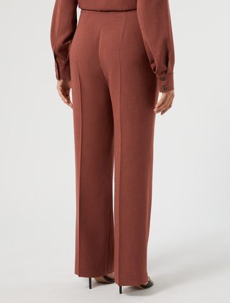 Cady mélange trousers - BRICK RED - Marina Rinaldi - 4