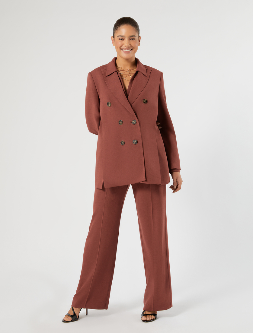 Cady mélange trousers - BRICK RED - Marina Rinaldi - 2