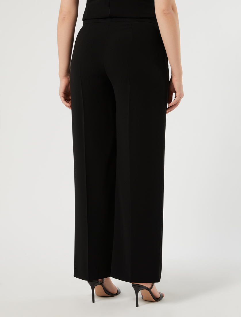 Cady and satin trousers - BLACK - Marina Rinaldi - 4