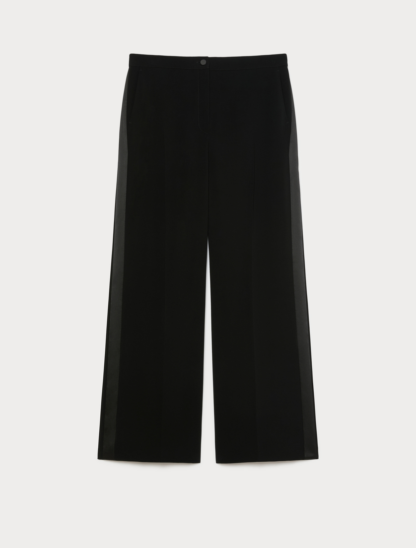 Cady and satin trousers - BLACK - Marina Rinaldi