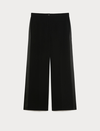 Cady and satin trousers - BLACK - Marina Rinaldi - 1