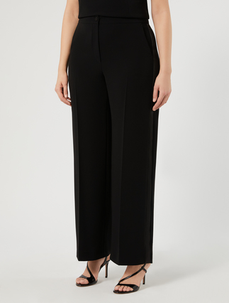 Pantaloni in cady e raso - NERO