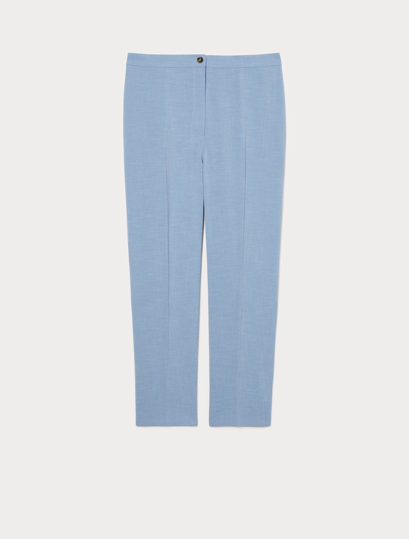 Mélange cady trousers - LIGHT BLUE - Marina Rinaldi