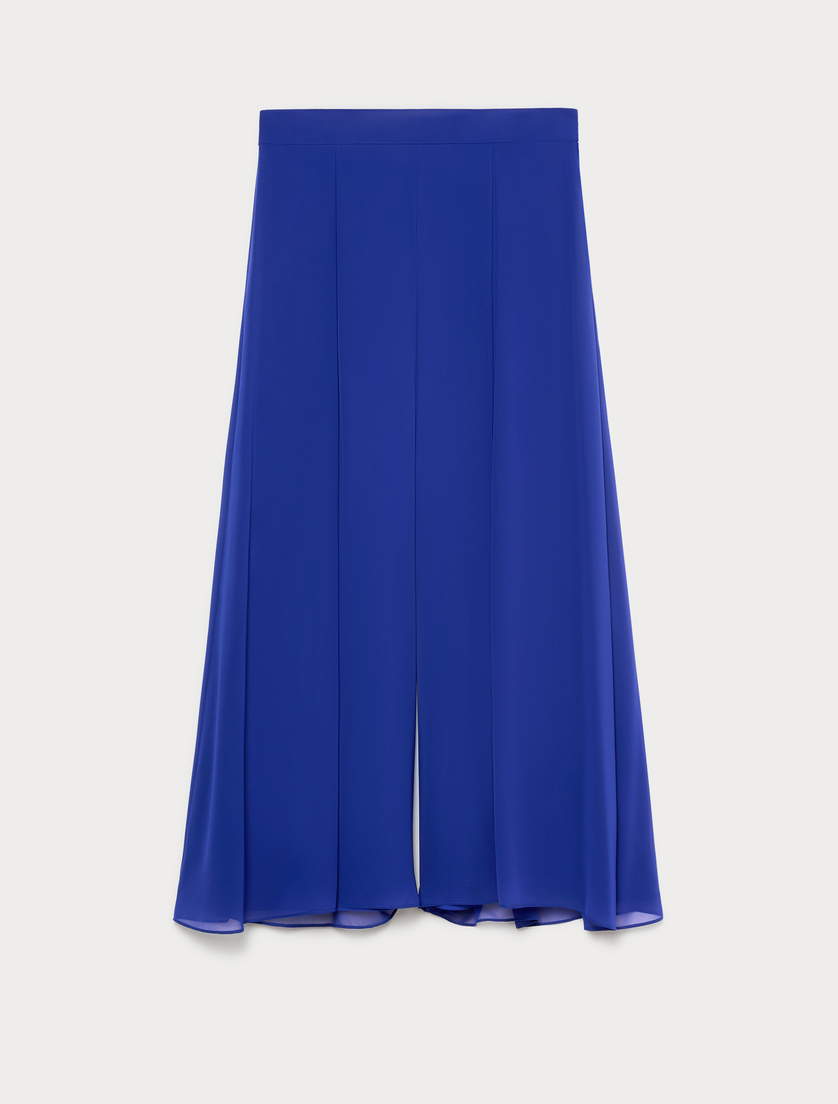 Pantalon en crêpe de georgette - BLEUET - Marina Rinaldi