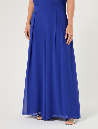 Georgette trousers - CORNFLOWER BLUE