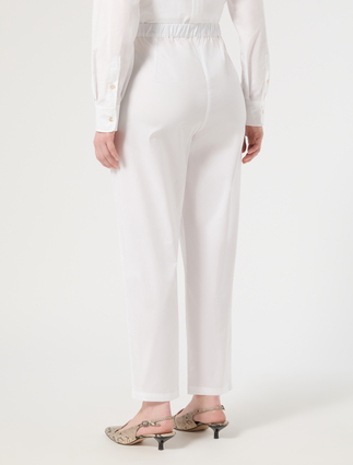 Pantalon en popeline de coton - BLANC NEUTRE - Marina Rinaldi - 4