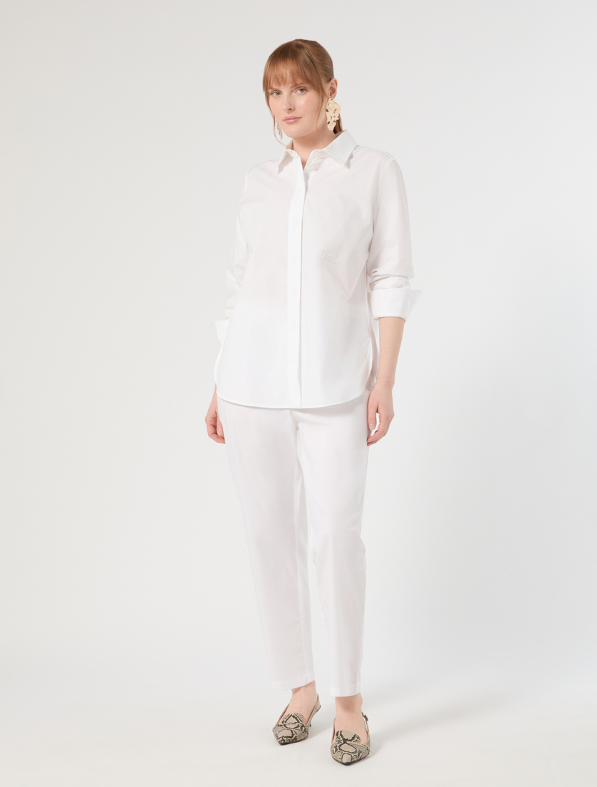 Pantalon en popeline de coton - BLANC NEUTRE - Marina Rinaldi - 2