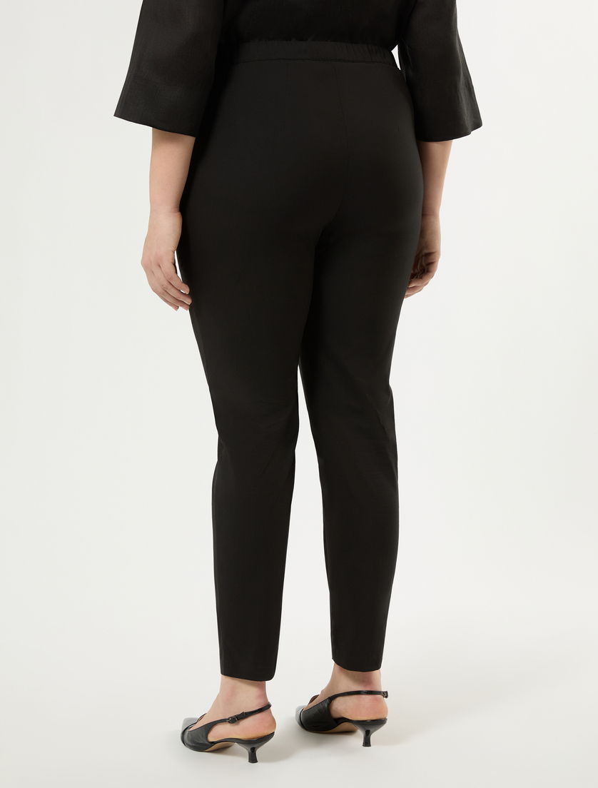 Pantalon en popeline de coton - NOIR - Marina Rinaldi - 4
