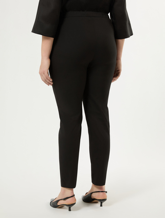 Pantalon en popeline de coton - NOIR - Marina Rinaldi - 4