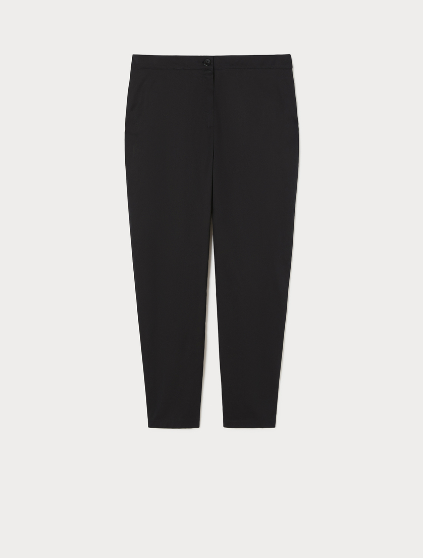 Pantalon en popeline de coton - NOIR - Marina Rinaldi